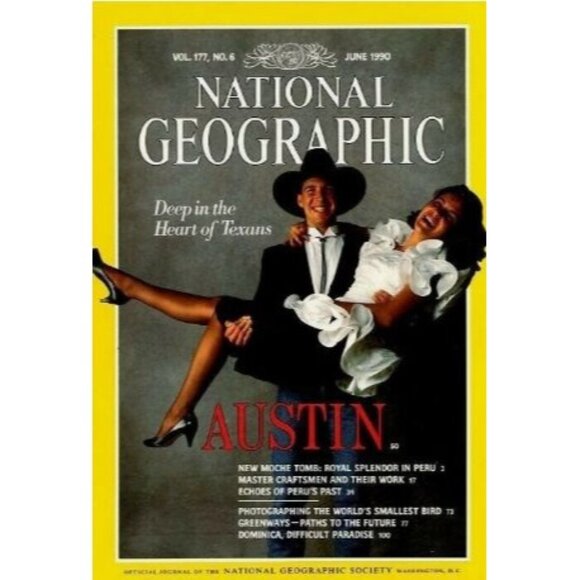June 1990 National Geographic Magazine Vol. 177 No. 6 Austin & Texas Culture - Picture 1 of 2